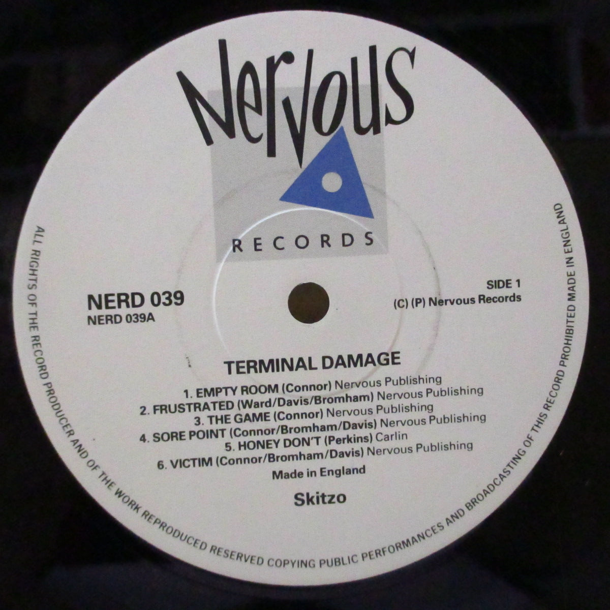 SKITZO (スキッツォ) - Terminal Damage (UK オリジナル LP)