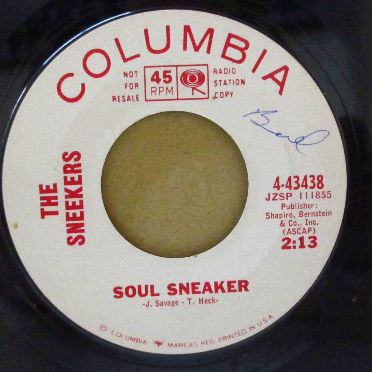 SNEEKERS, THE (ザ・スニーカーズ) - Sneaker Talk (US '65 プロモ・白ラベ7インチ)両面英国グループ調のアップテンポ・ガレージビート!