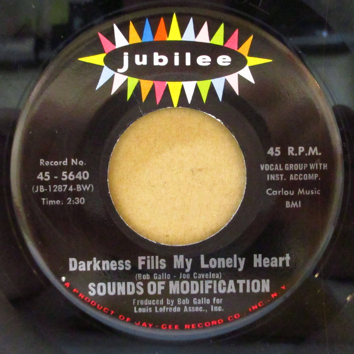 SOUNDS OF MODIFICATION (サウンズ・オブ・モディフィケーション) - Darkness Fills My Lonely Heart (US '68 オリジナル 7インチ)美メロ・サンシャイン・ノーザン!英国ノーザン界高価取引盤。