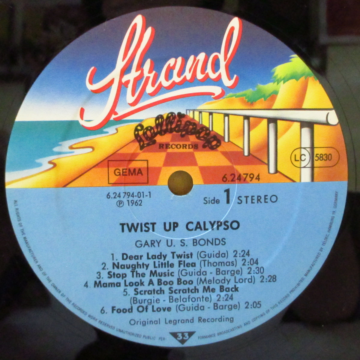 GARY U.S.BONDS (ゲイリーU.S.ボンド) - Twist Up Calypso (ドイツ 80's 再発ステレオ LP)'62年セカンド・アルバム