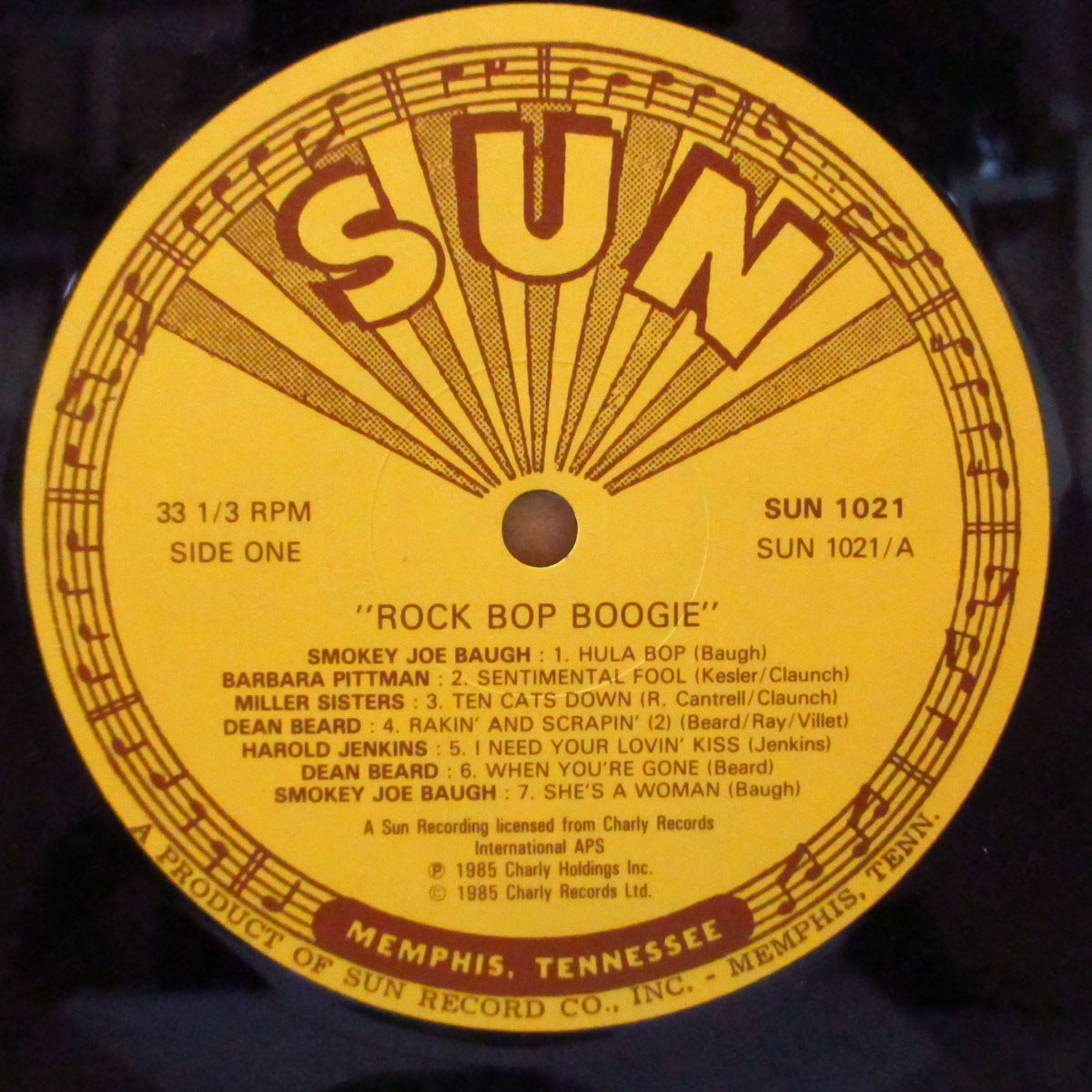 V.A. (SUN社ロカビリー・コンピレーション) - Rock Bop Boogie (UK '85 オリジナル LP)