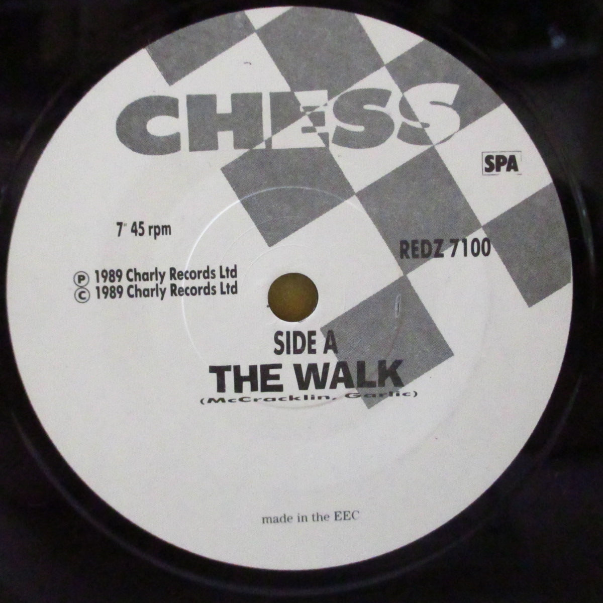 JIMMY McCRACKLIN (ジミー・マクラクリン) - The Walk / I'm To Blame (UK '89 カートゥーン光沢ジャケ付き再発7インチ)ロッキン「ウォーク・ダンス」R&B!