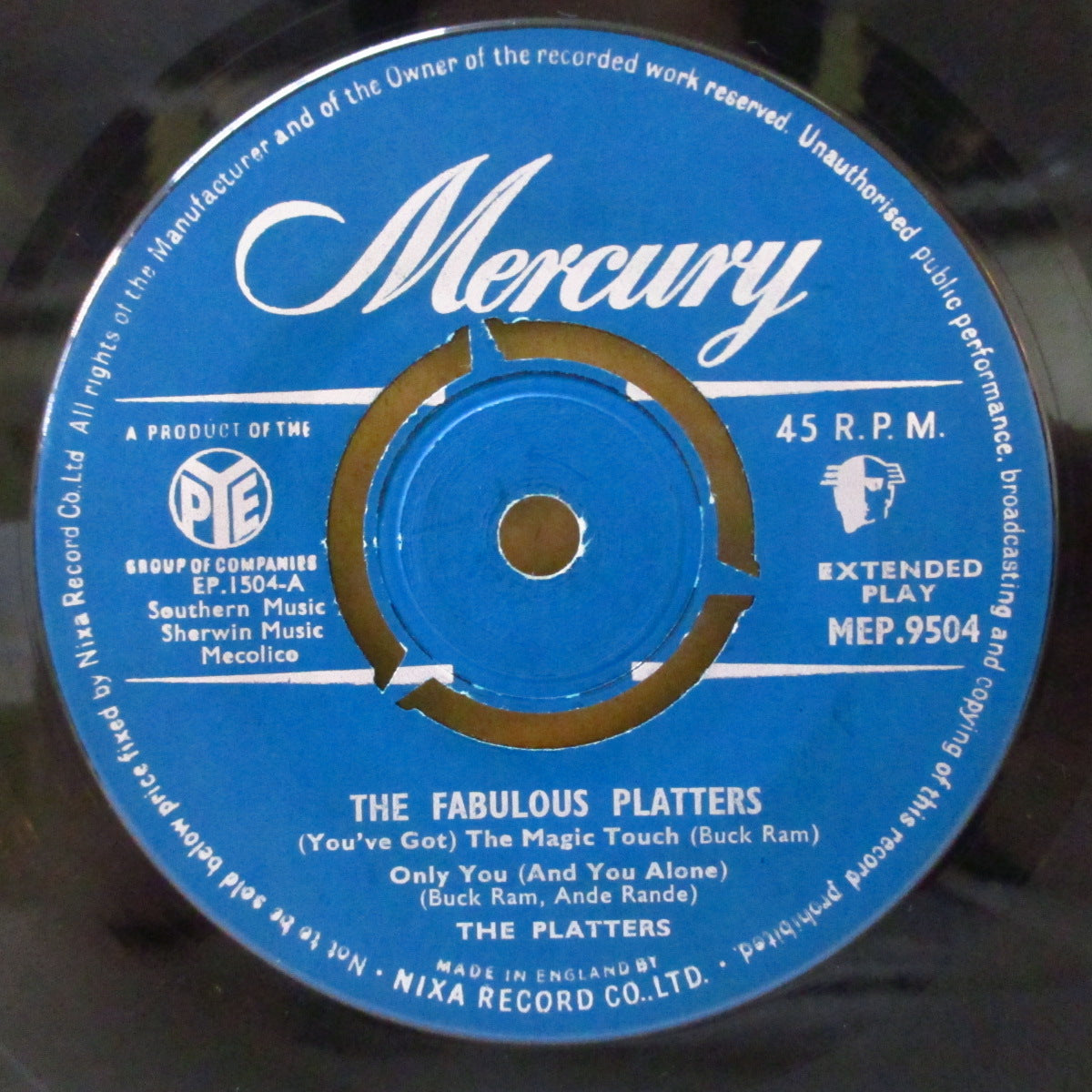 PLATTERS (ザ・プラターズ) - The Fabulous Platters (UK '56 オリジナル 4曲入り7インチEP)