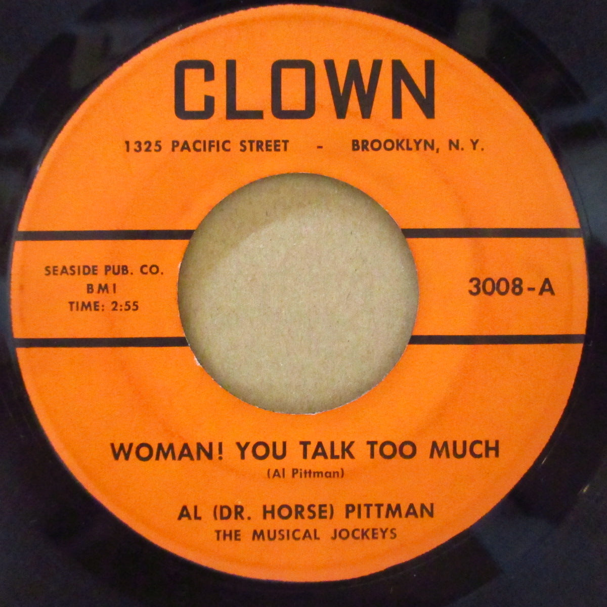 AL "DR.HORSE" PITTMAN & The Musical Jockeys (アル "ドクター・ホース" ピットマン) - Crazy Beat (US '60 オリジナル 7インチ) キレキレのR&Bジャイヴァー!