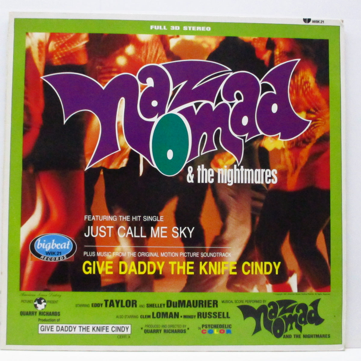 NAZ NOMAD & THE NIGHTMARES (ナズ・ノーマッド・アンド・ザ・ナイトメアズ) - Give Daddy The Knife Cindy (UK オリジナル「黒盤」LP) キャプテン抜きダムドの変名ユニット !