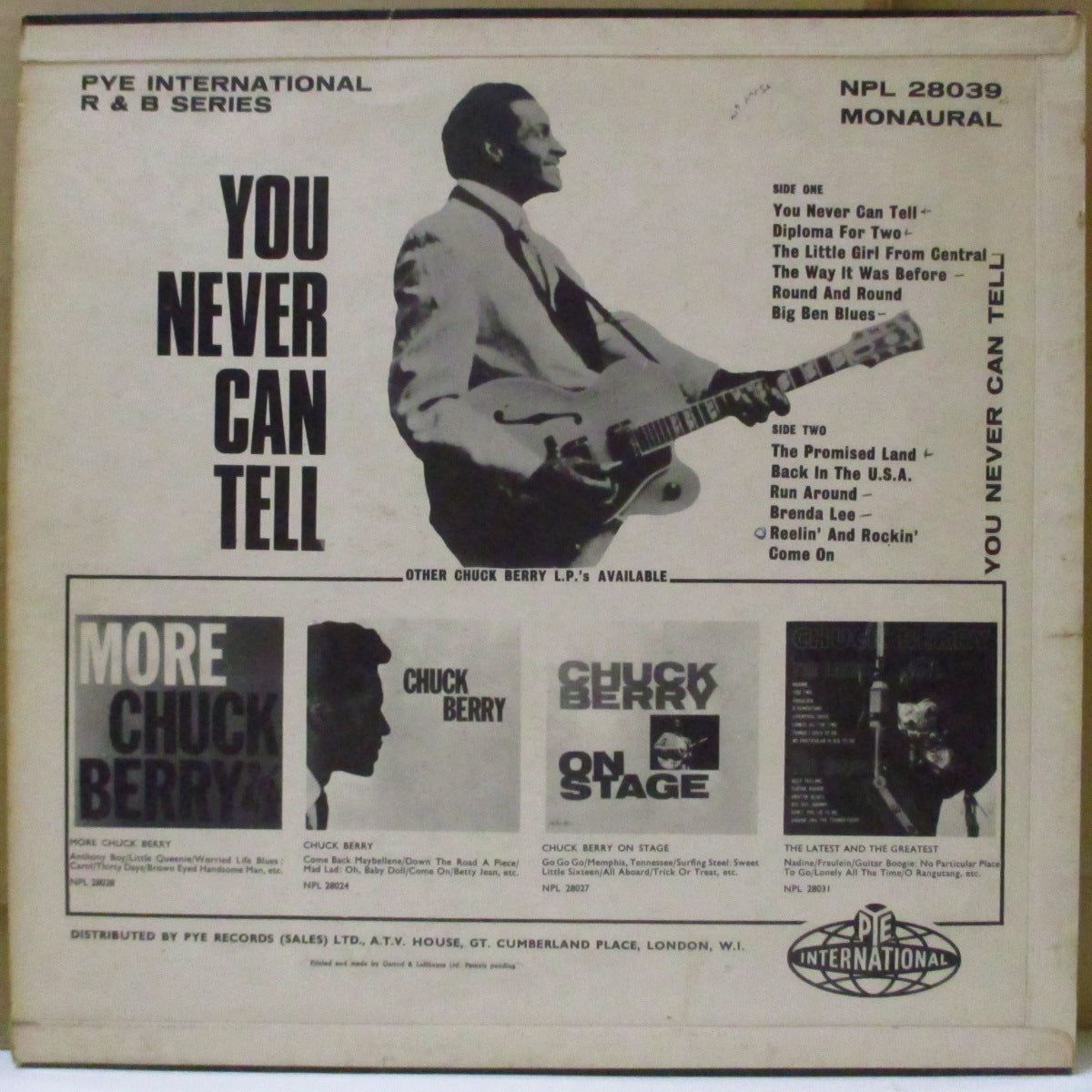 CHUCK BERRY (チャック・ベリー) - You Never Can Tell (UK '64 初回オリジナル・モノラル LP/表面コーティング折り返しジャケ)