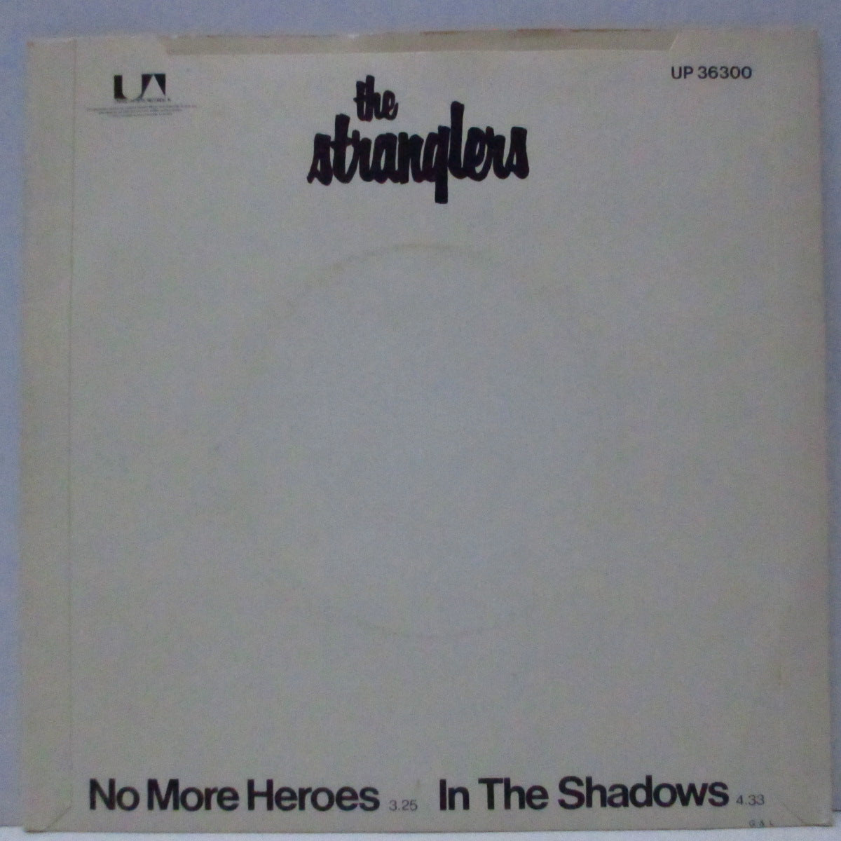 STRANGLERS, THE (ストラングラーズ ) - No More Heroes (UK '77セカンドプレス「赤/白ラベ」ラウンドセンター 7"/光沢紙固紙折り返ジャケ)