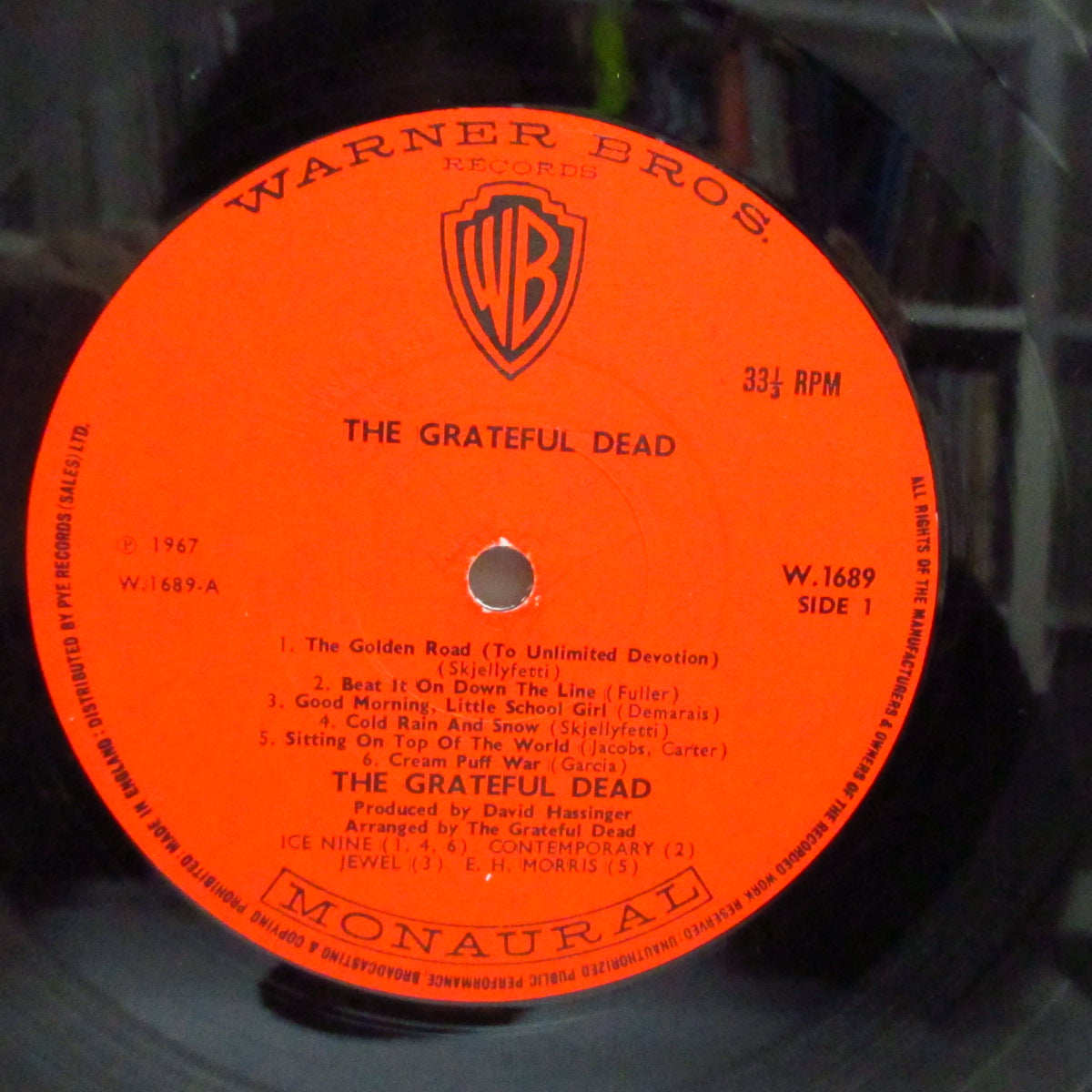 GRATEFUL DEAD (グレイトフル・デッド) - The Grateful Dead (1st) (UK '68 セカンドプレス「赤ラベ」モノラル LP/表面コーティング3面折返ジャケ)