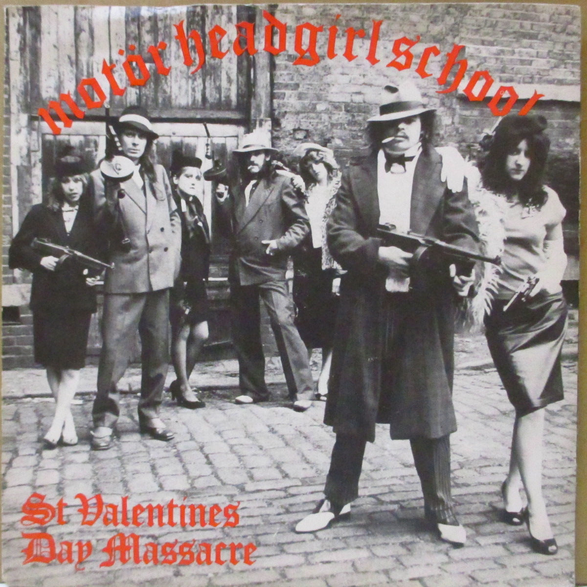 MOTORHEAD / GIRLSCHOOL (モーターヘッド / ガールスクール) - St.Valentines Day Massacre (UK '81オリジナル「バンドロゴなし・仏語リム・緑プラスチックラベ」 3曲入り7インチ+マットソフト紙ジャケ)