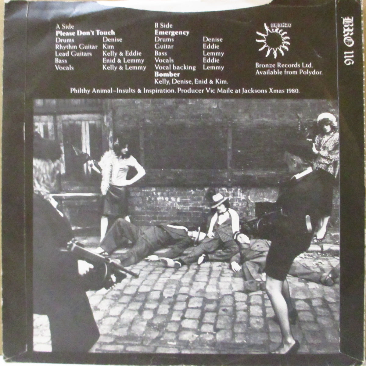 MOTORHEAD / GIRLSCHOOL (モーターヘッド / ガールスクール) - St.Valentines Day Massacre (UK '81オリジナル「バンドロゴなし・仏語リム・緑プラスチックラベ」 3曲入り7インチ+マットソフト紙ジャケ)