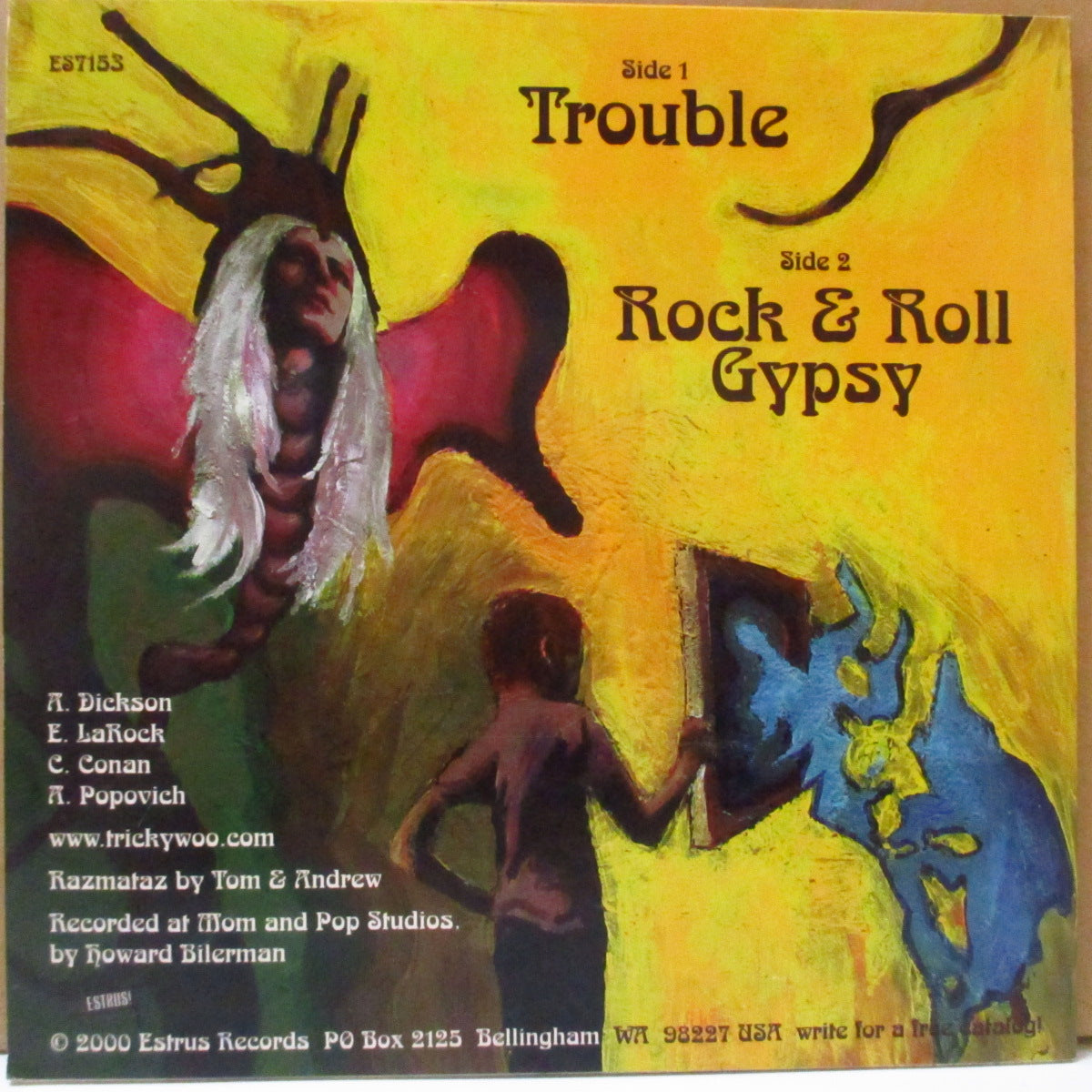 TRICKY WOO (トリッキー・ウー) - Trouble (US オリジナル 7インチ+光沢固紙ジャケ) '00年シングル