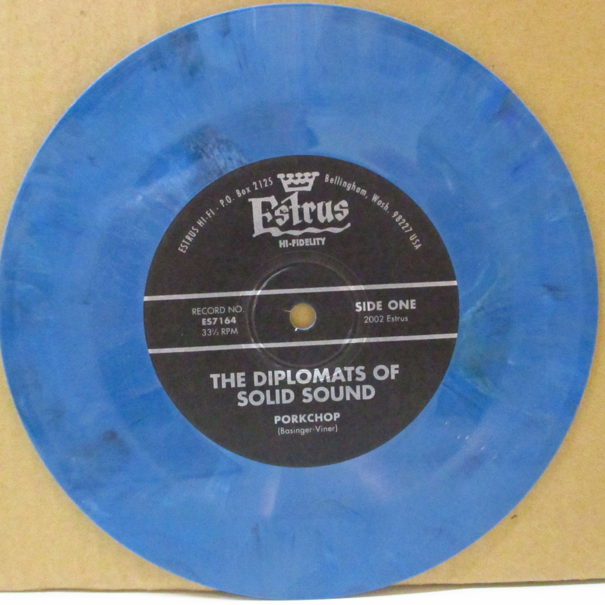 DIPLOMATS OF SOLID SOUND, THE (ザ・ディプロマッツ・オブ・ソリッド・サウンド) - Porkchop +2 (US 限定ブルーマーブルヴァイナル 7インチ+TOP波型マットソフト紙ジャケ) '02年シングル