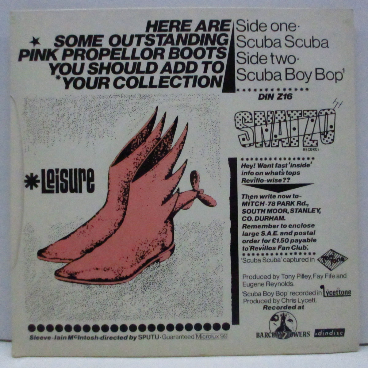 REVILLOS, THE (ザ ・レヴィロス) - Scuba Scuba (UK オリジナル 7"+光沢固紙ジャケ)