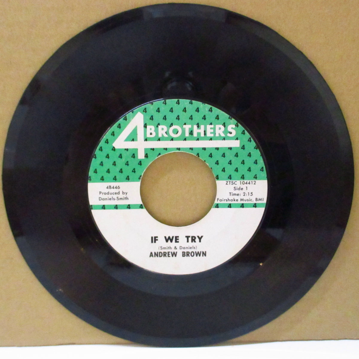 ANDREW BROWN (アンドリュー・ブラウン) - If We Try / You Ought To Be Ashamed (US '65 オリジナル 7インチ)R&Bノーザン+都会派ロッキン・ブルース