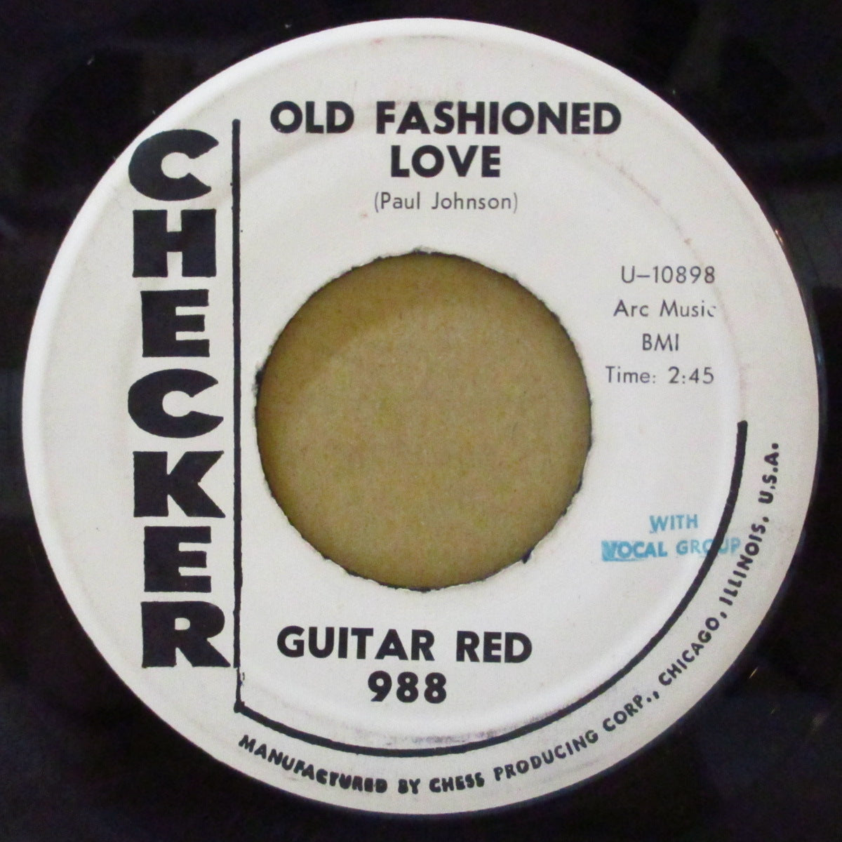 GUITAR RED (Paul Johnson) (ギター・レッド=ポール・ジョンソン) - Just You And I (US '61プロモ・白ラベ 7インチ)ロッキン・デンジャーR&Bノーザン!