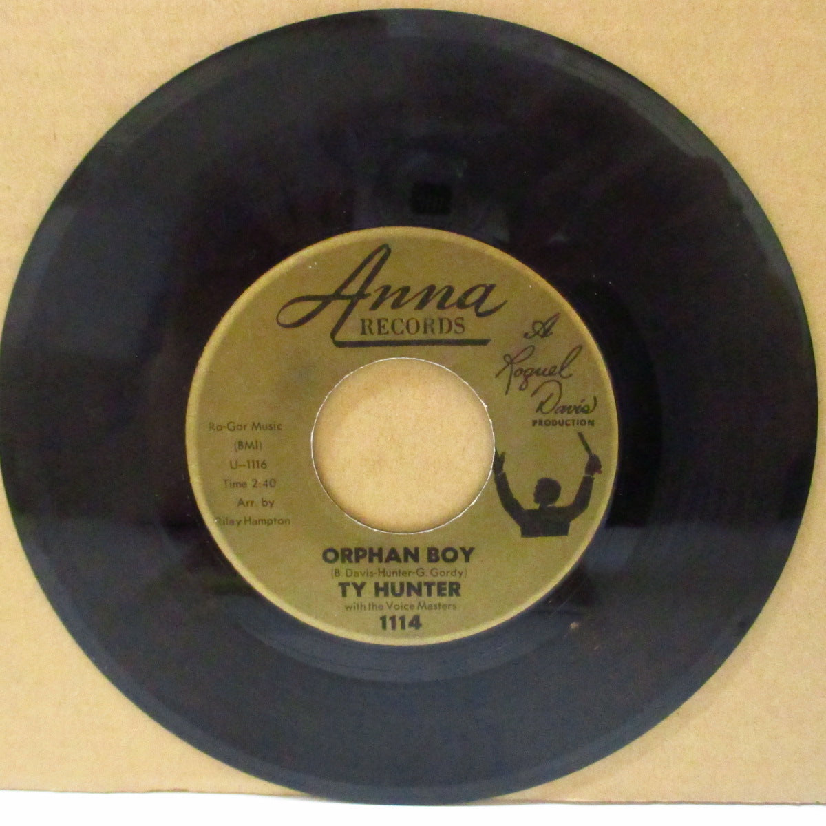 TY HUNTER with The Voice Masters (タイ・ハンター ウィズ・ザ・ヴォイスマスターズ) - Orphan Boy (US '60 オリジナル 7インチ) ニューブリード・ドゥワップ!