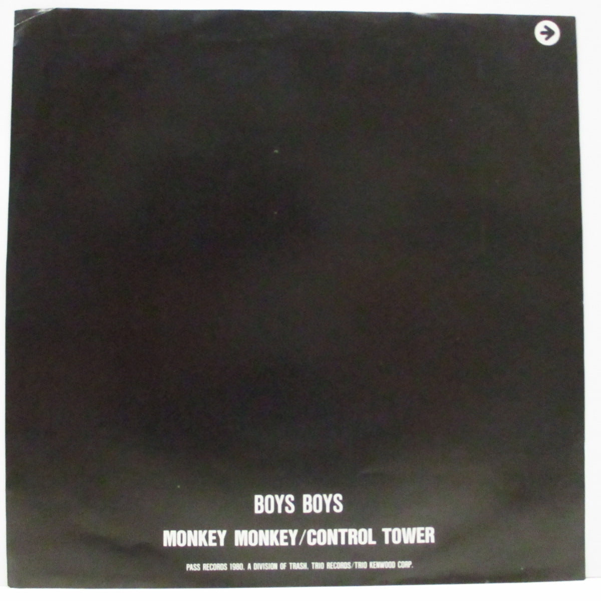 BOYS BOYS (ボーイズ・ボーイズ) - Monkey Monkey (Japan '80 オリジナル 7"/光沢ソフト紙ジャケ)