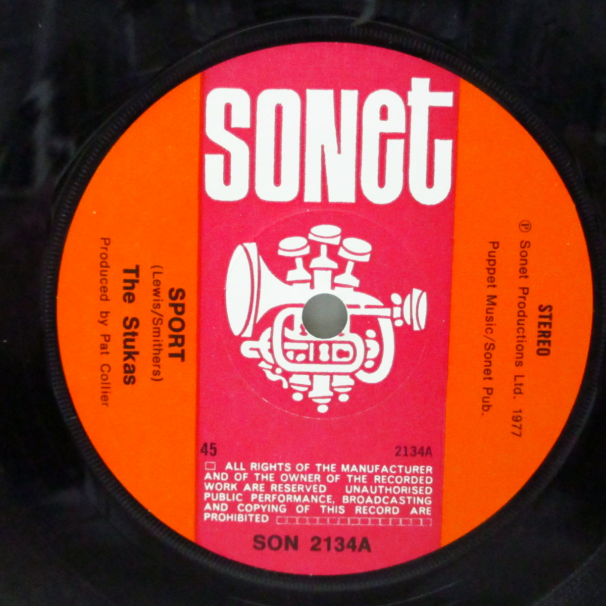 STUKAS, THE (ザ ・ストゥーカス) - I Like Sport (UK オリジナル「フラットセンター」7"/光沢ソフト紙折り返しジャケ) '78年セカンド!