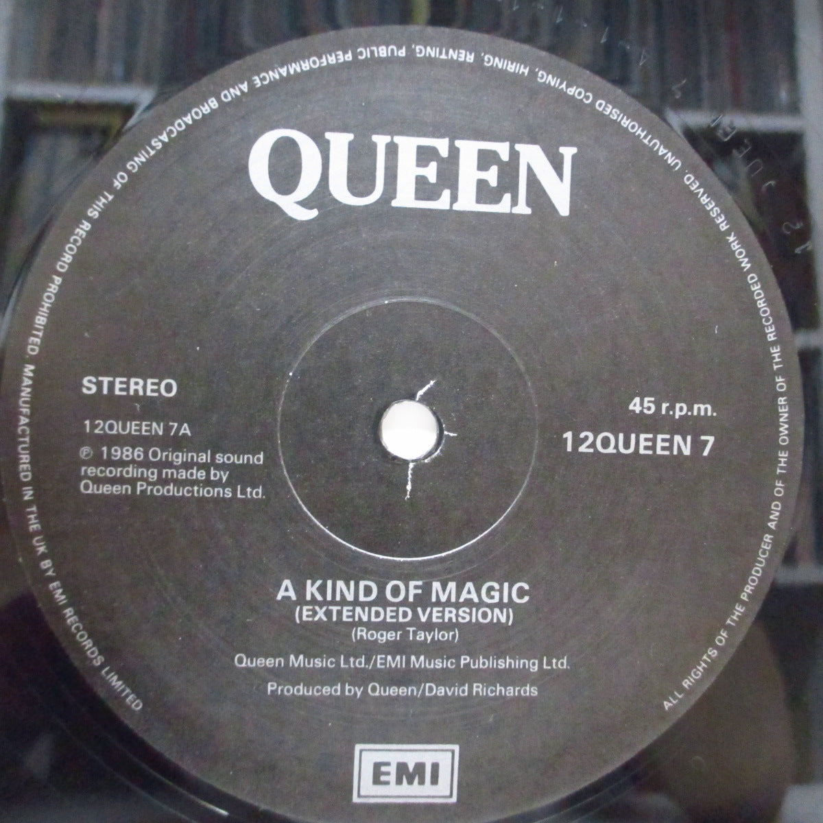QUEEN (クイーン) - A Kind Of Magic : Extended Version (UK オリジナル12") 映画『ハイランダー 悪魔の戦士』サントラ!
