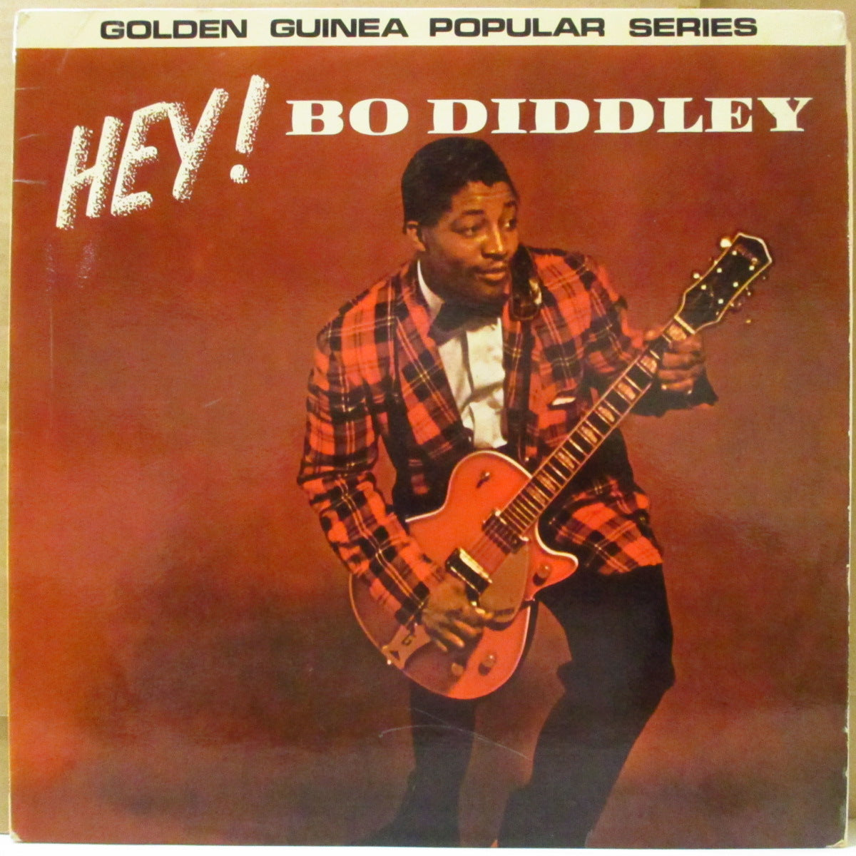BO DIDDLEY (ボ・ディドリー) - Hey, Bo Diddley (UK '66 パイ社Golden Guineaシリーズ再発モノラル LP/表面コーティング折り返しジャケ) '63年初のべスト・コンピ