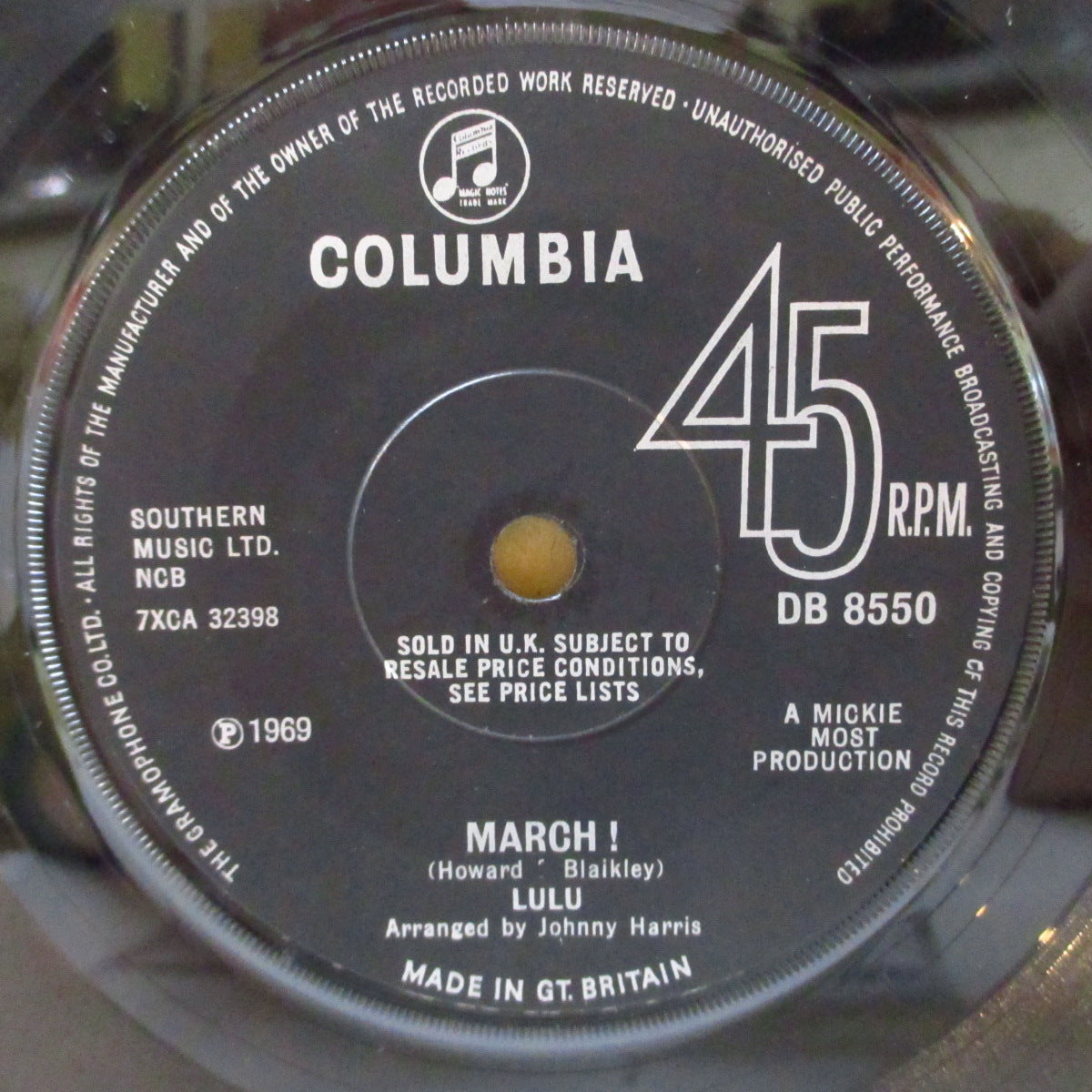 LULU (ルル) - Boom Bang-a-Bang (UK '69 オリジナル「ソリッド・センター」7インチ) 全英2位、ユーロビジョン・コンテスト優勝曲