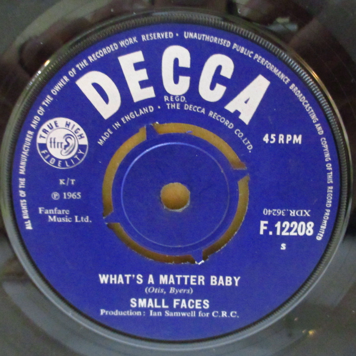 SMALL FACES (スモール・フェイセス) - Whatcha Gonna Do About It (UK '65 オリジナル 7インチ+カンパニースリーブ)