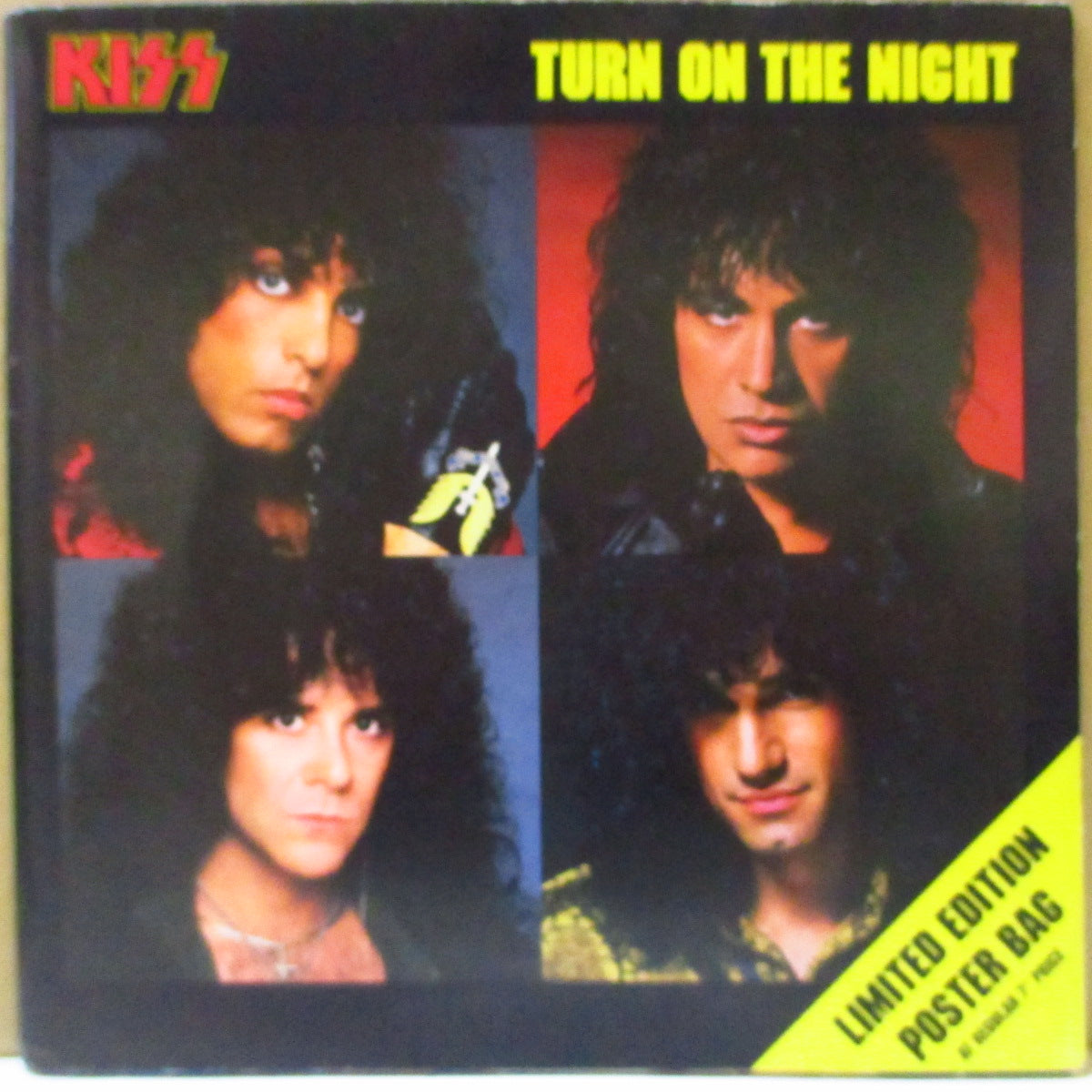 KISS (キッス) - Turn On The Night (UK '87 限定 7インチ+光沢固紙折り返しジャケ, ポスタースリーブ)
