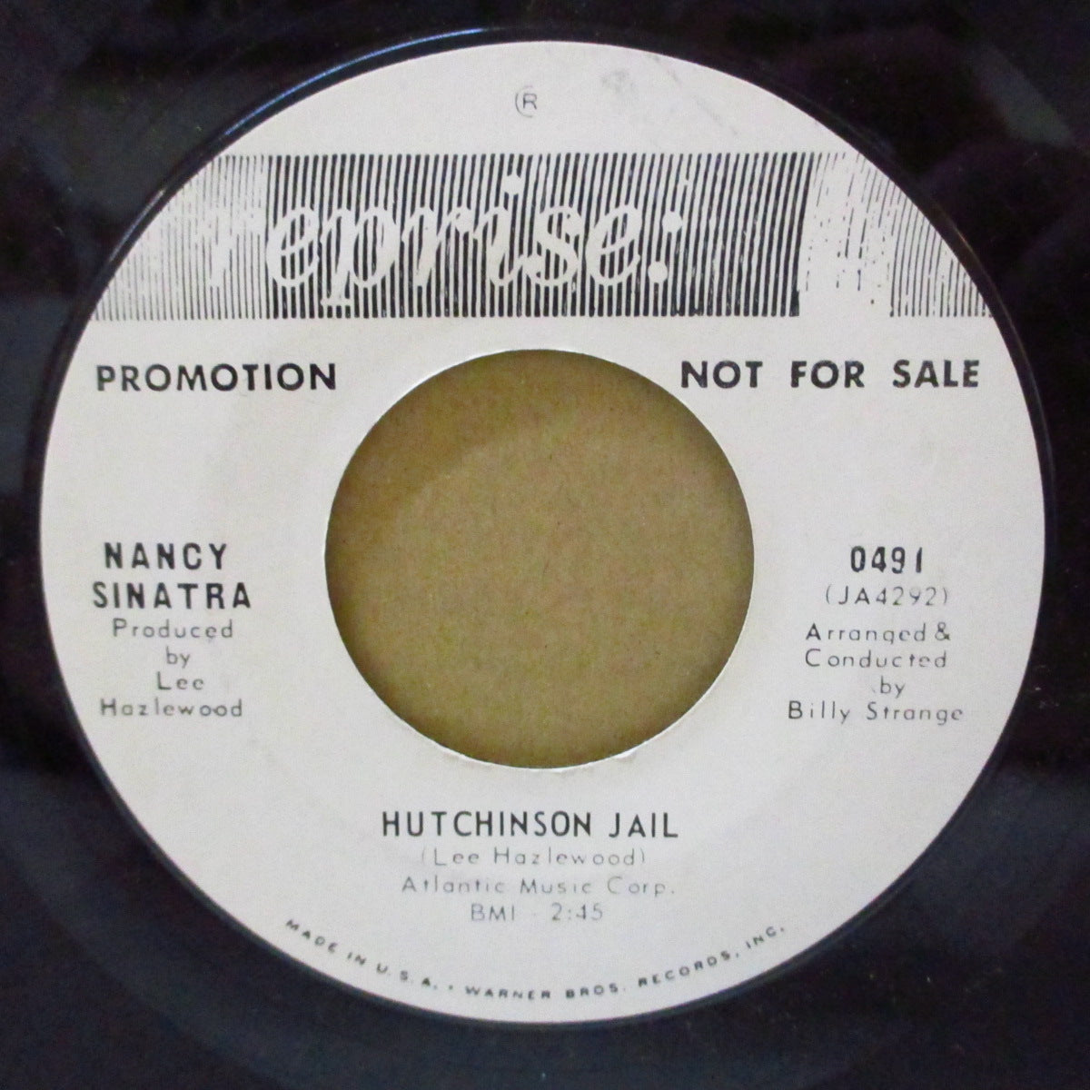 NANCY SINATRA (ナンシー・シナトラ) - Friday's Child / Hutchinson Jail (US '66 プロモ「白ラベ」7インチ)ブルージィ・スロウ・ポップ