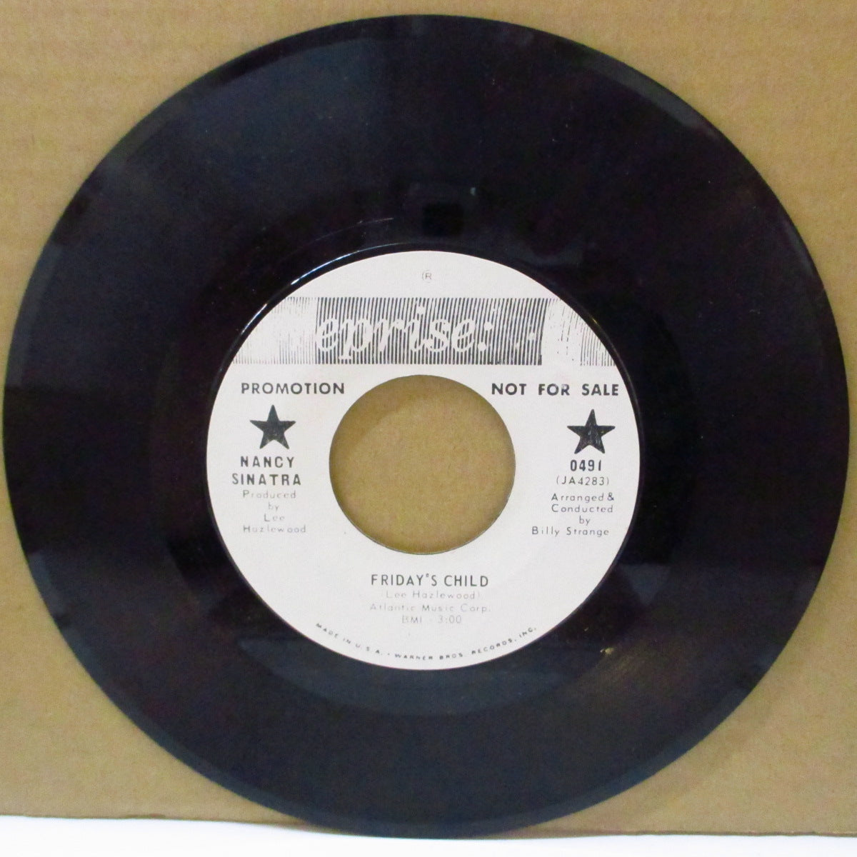 NANCY SINATRA (ナンシー・シナトラ) - Friday's Child / Hutchinson Jail (US '66 プロモ「白ラベ」7インチ)ブルージィ・スロウ・ポップ