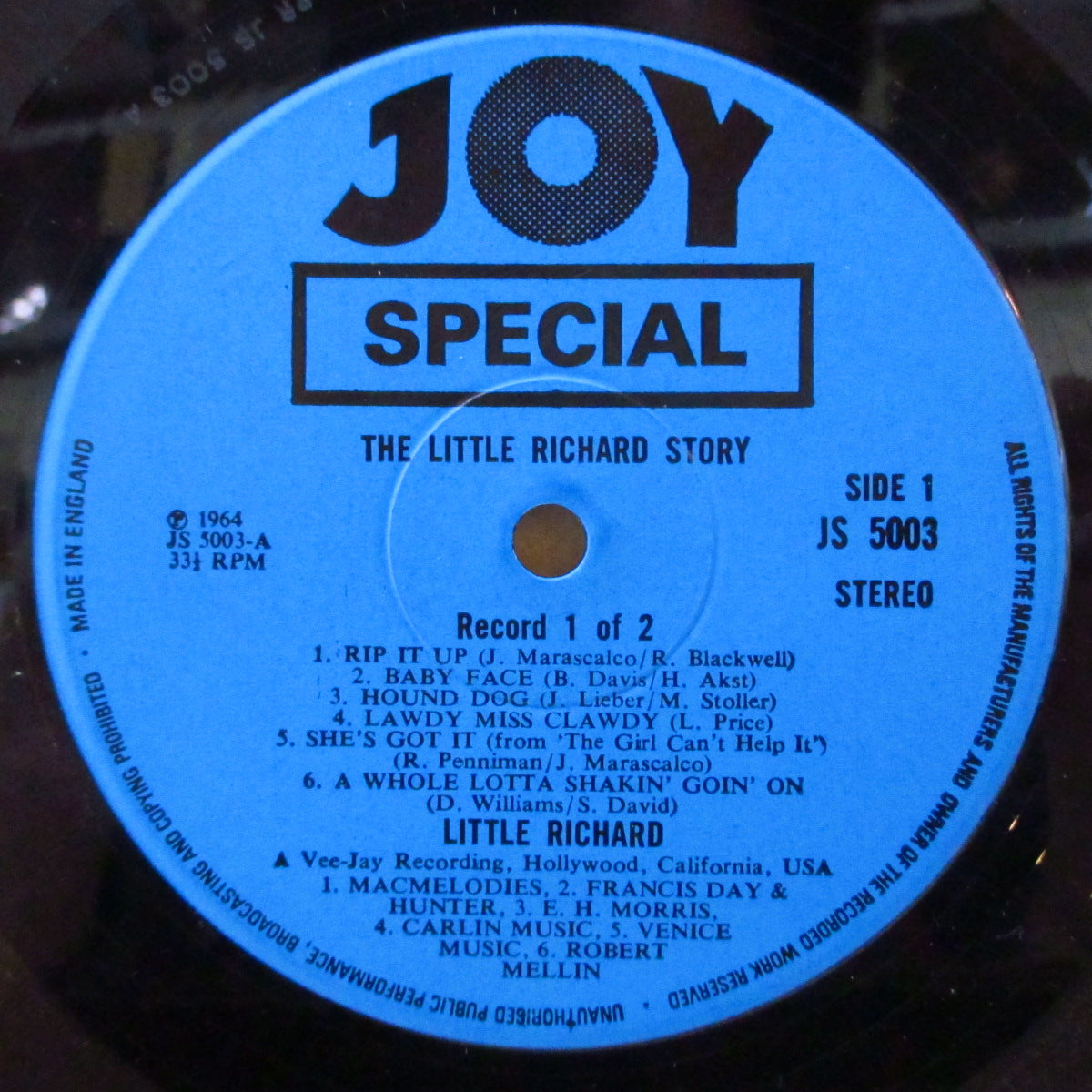 LITTLE RICHARD (リトル・リチャード) - The Little Richard Story (UK '68年オリジナル LP x 2枚組/コーティング見開きジャケ)ヴィージェイ社復活期コンピ全24曲。