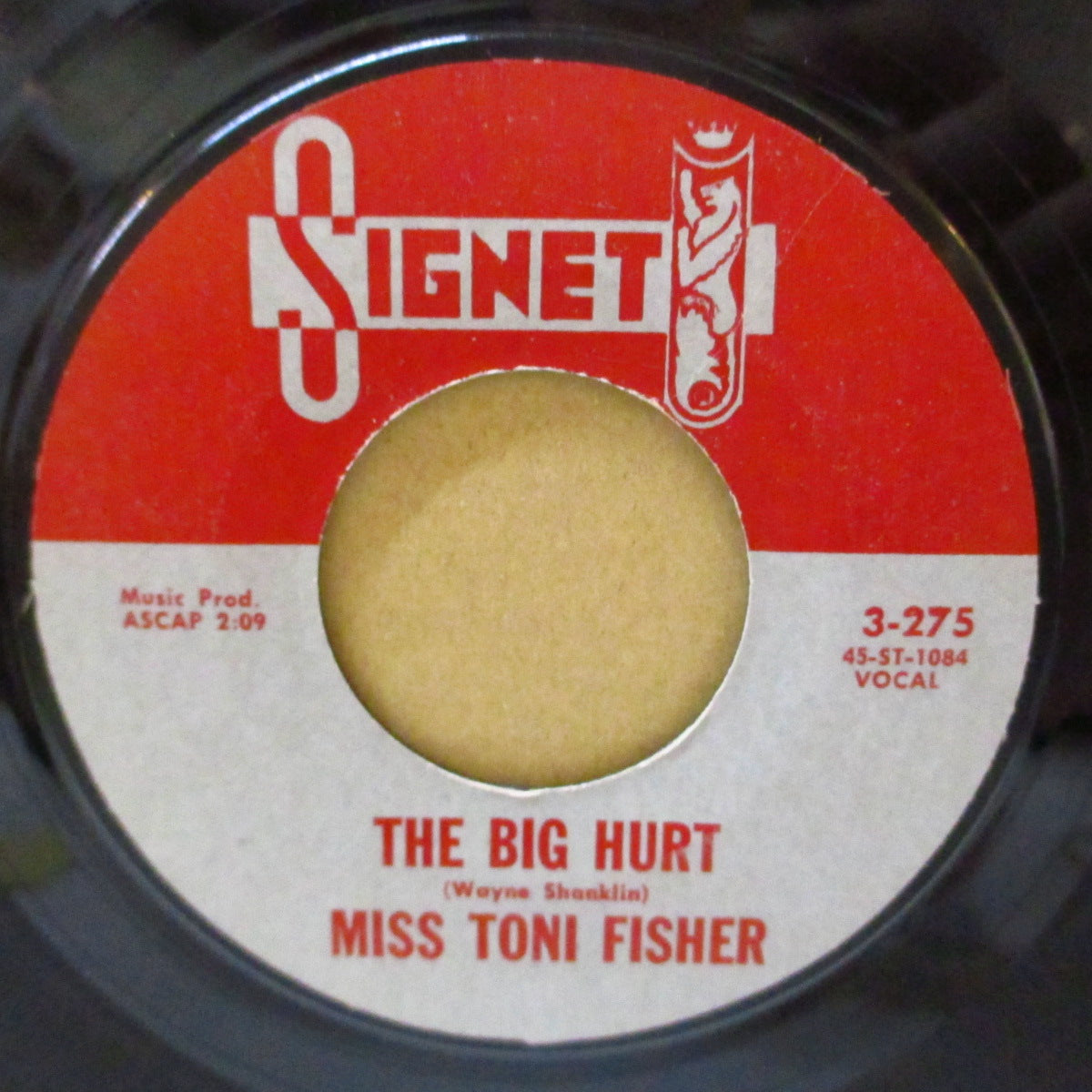 TONI FISHER, MISS (トニー・フィッシャー) - The Big Hurt (US '59 オリジナル 7インチ) アメグラ#3収録ポップス名曲!