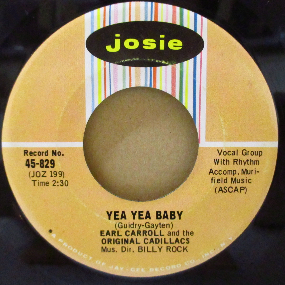 CADILLACS (EARL CARROLL & THE ORIGINAL CADILLACS) (アール・キャロル & ザ・オリジナル・キャディラックス) - Buzz-Buzz-Buzz (US 50's セカンドプレス 7インチ)ドゥワップ・ジャイヴァー名曲カヴァ!