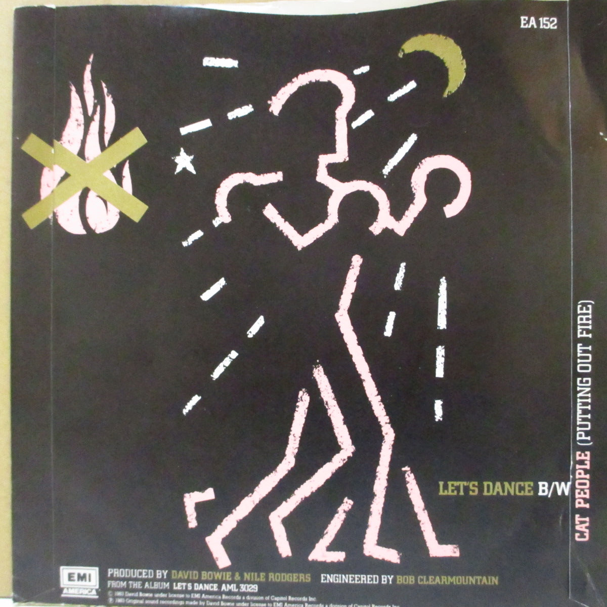 DAVID BOWIE (デヴィッド・ボウイ) - Let's Dance (UK '83 オリジナル「グレー紙ラベ・ラウンド・センター」7インチ+光沢固紙ジャケ)