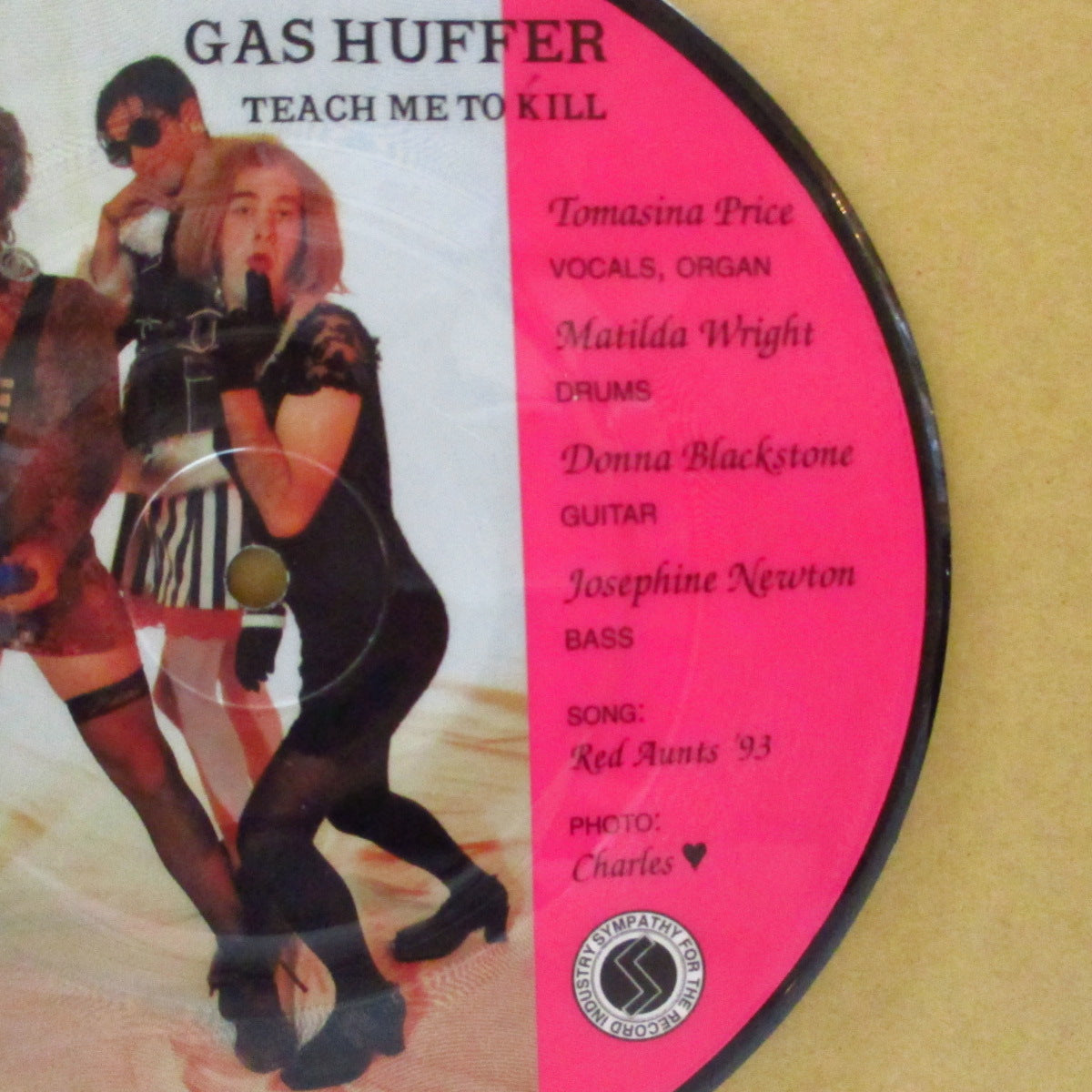 GAS HUFFER / RED AUNTS (ガス・ハファー / レッド・アンツ) - Teach Me To Kill (US 限定ピクチャー 7インチ+PVC) '94年スプリットシングル