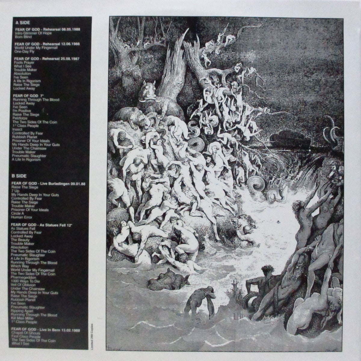 FEAR OF GOD (フィアー・オブ・ゴッド) - Grind Masters (Swiss 200枚限定 LP) 68曲入りコンピレーション!