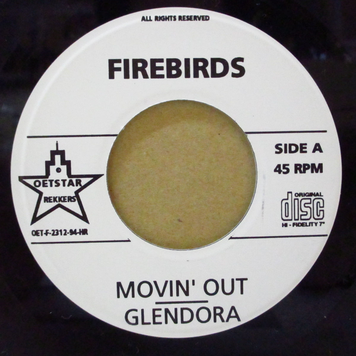 FIREBIRDS, THE (ザ・ファイヤーバーズ) - Go Hooter Surfin'! Movin' Out +3 (Dutch オリジナル 7インチ+マットソフト紙ジャケ) '94年EP