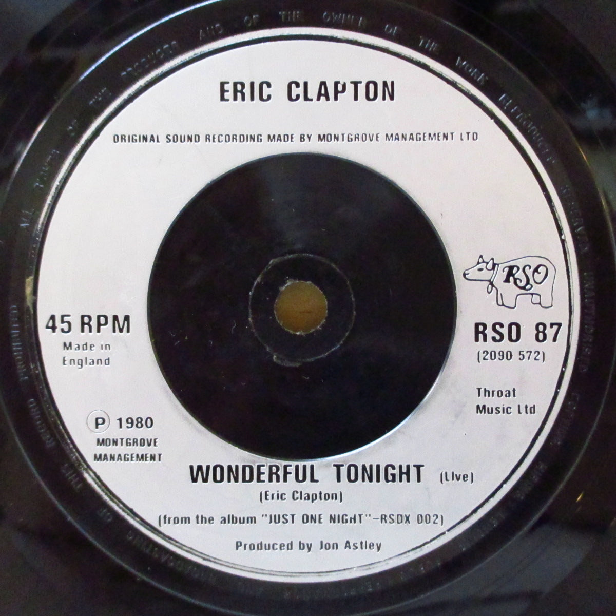 DEREK AND THE DOMINOS / ERIC CLAPTON (デレク&ザ・ドミノス / エリック・クラプトン) - Layla (UK '82 再発「銀プラスチックラベ・フラットセンター」 7インチ+RSO社カンパニースリーブ)