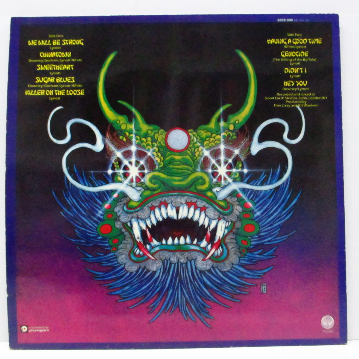 THIN LIZZY (シン・リジィ) - Chinatown (UK オリジナル LP+インナー/「エンボス仕様」光沢ジャケ) '80年10th アルバム!