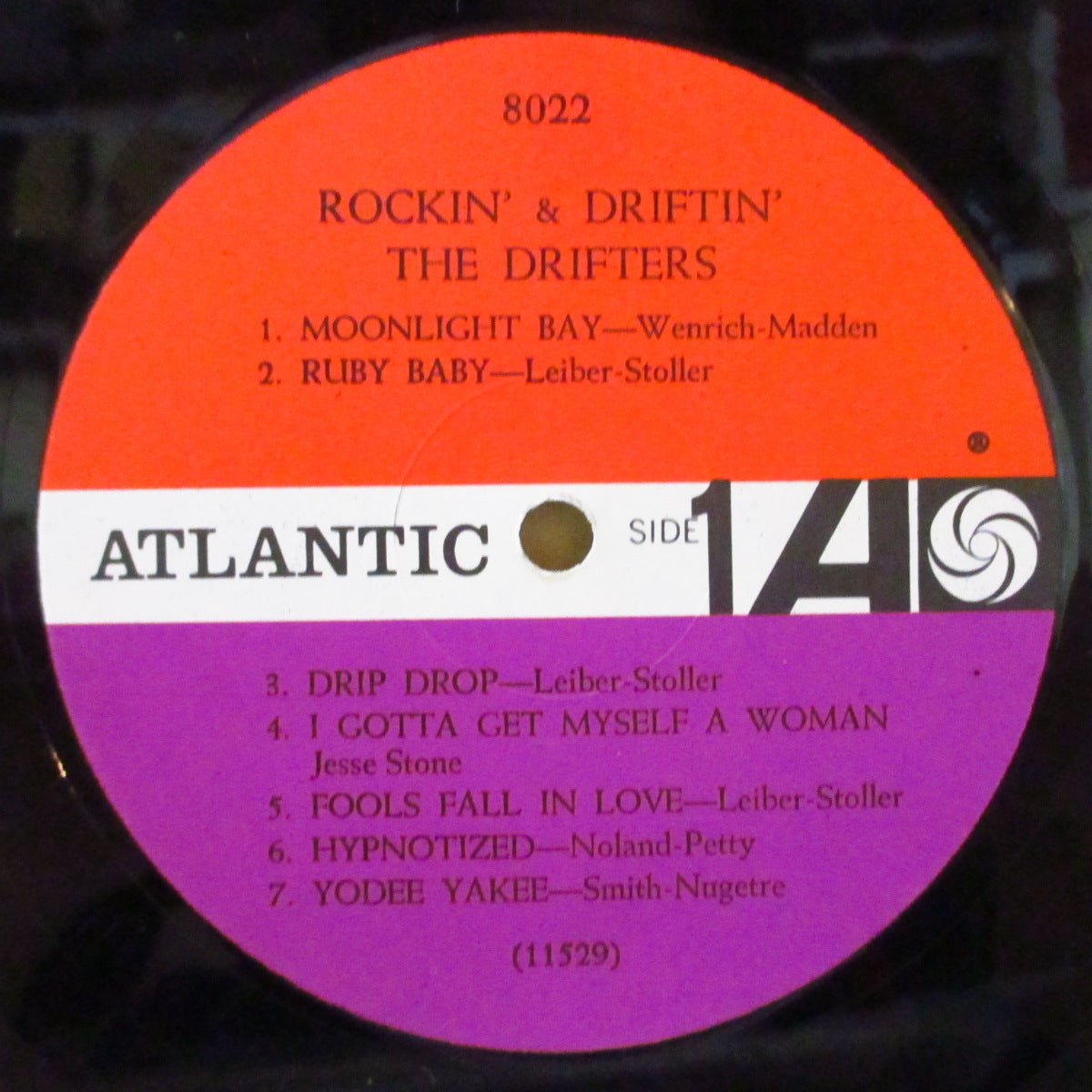 DRIFTERS, THE (ザ・ドリフターズ) - Rockin' & Driftin' (US '60 サードプレス「白ファン・ロゴ、オレンジTOPラベ」モノラル LP/表面コーティング光沢ジャケ) '58年セカンドアルバム