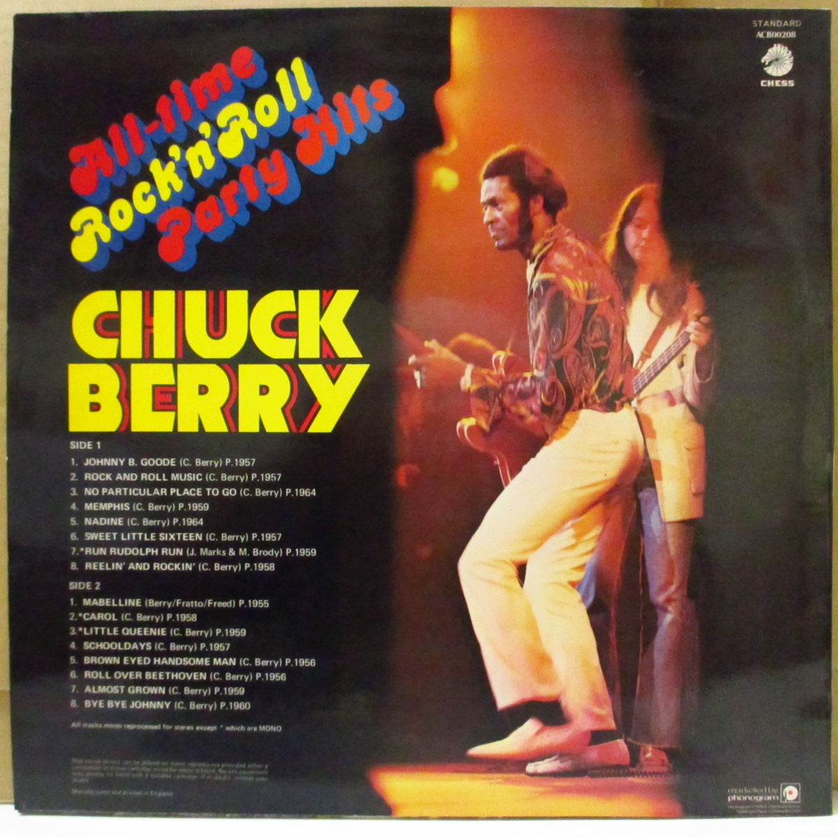 CHUCK BERRY (チャック・ベリー) - All-Time Rock 'n' Roll Party Hits (UK '74 オリジナル通販限定 LP/両面コーティング・ジャケ) 通販限定ベスト盤。