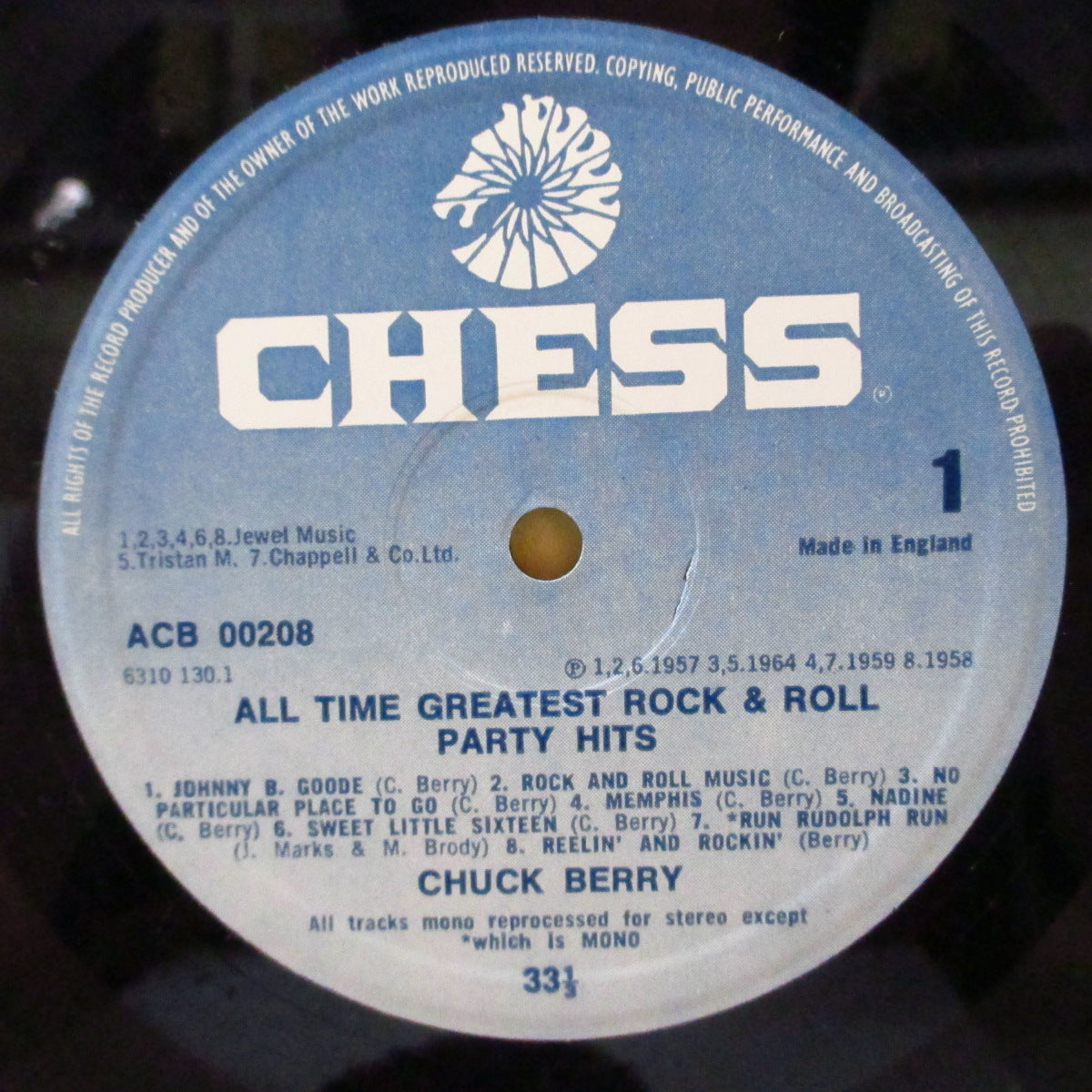 CHUCK BERRY (チャック・ベリー) - All-Time Rock 'n' Roll Party Hits (UK '74 オリジナル通販限定 LP/両面コーティング・ジャケ) 通販限定ベスト盤。