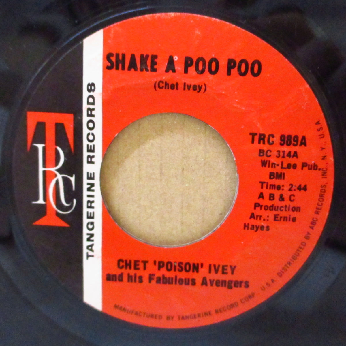 CHET "POISON" IVEY (チェット・ポイズン・アイヴィ) - Shake A Poo Poo (US オリジナル「赤黒ラベ ver スチレン盤」7インチ) FUNKYブガルー名曲