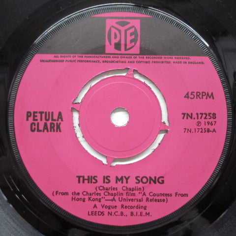PETULA CLARK - This Is My Song (UK Orig.Round Center)