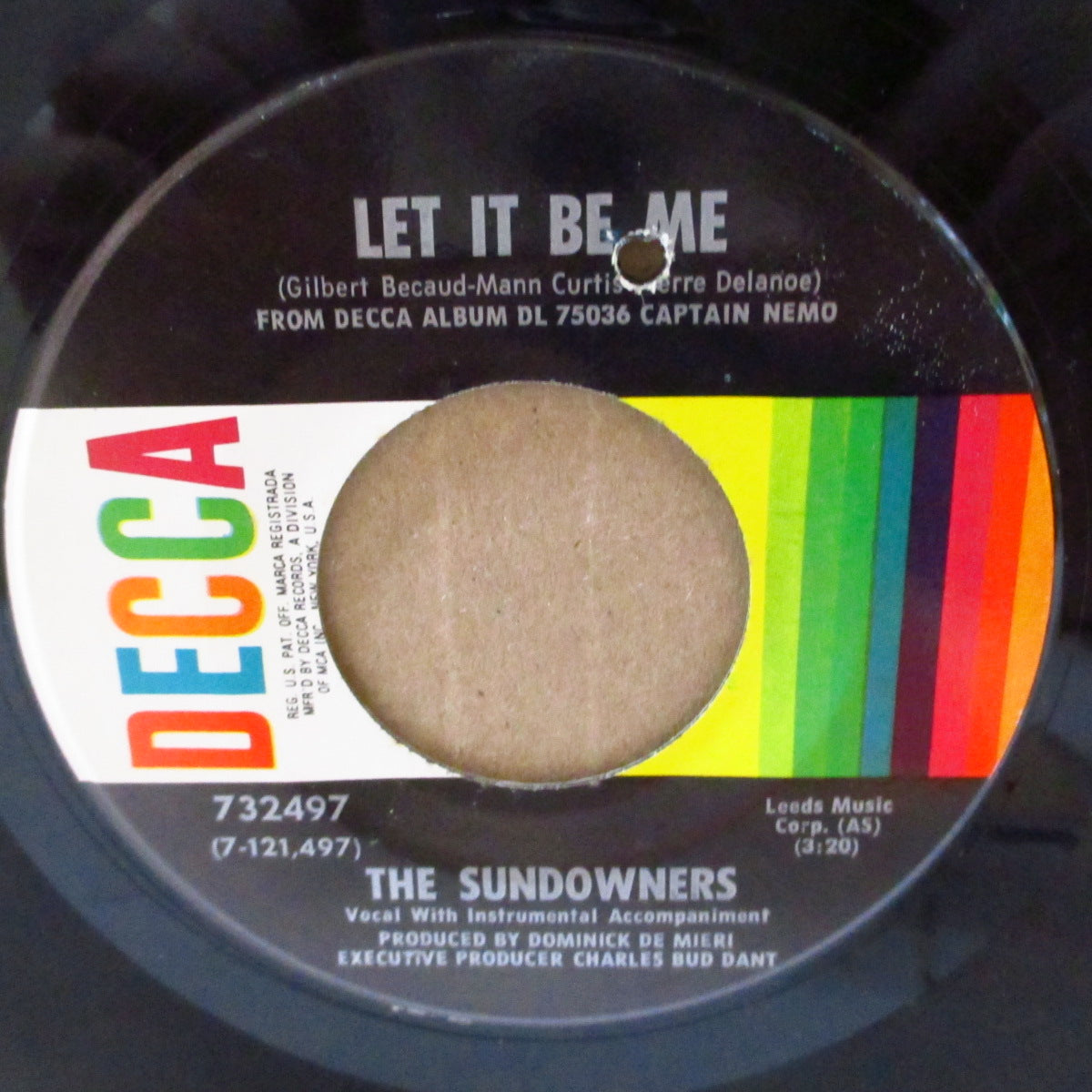 SUNDOWNERS, THE (ザ・サンダウナーズ) - Blue - Green Eyes (US '69 オリジナル 「ステレオ」7インチ)The WHO 直系MODガレージ・ビート!