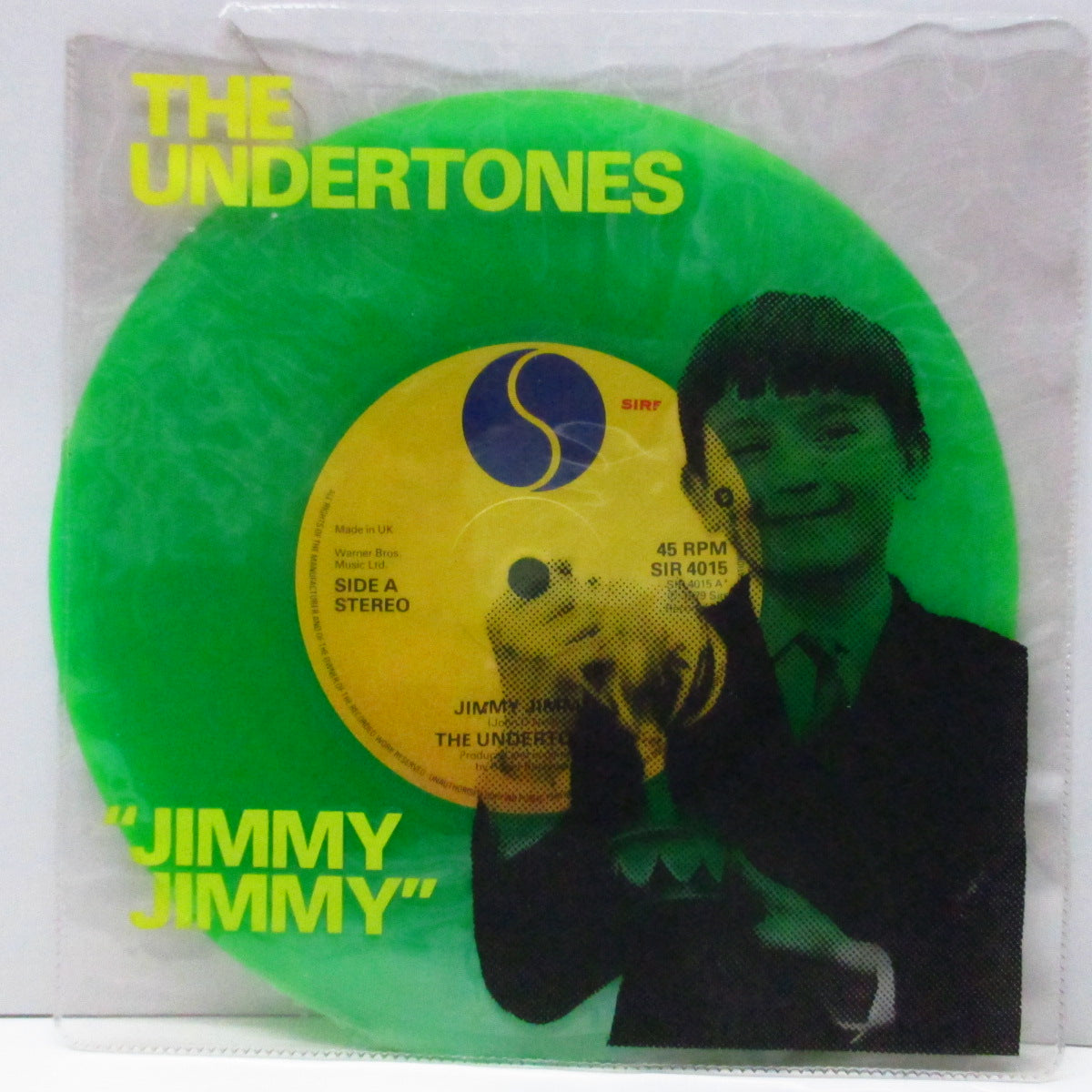 UNDERTONES, THE (アンダートーンズ) - Jimmy Jimmy (UK 限定「グリーンヴァイナル」7"/プリントPVC) ツアーインサート無 !