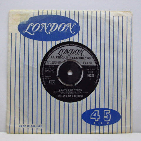 IKE & TINA TURNER (アイク&ティナ・ターナー) - A Love Like Yours (UK オリジナル 7インチ+カンパニー・スリーブ)