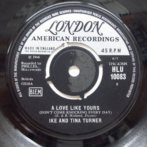 IKE & TINA TURNER (アイク&ティナ・ターナー) - A Love Like Yours (UK オリジナル 7インチ+カンパニー・スリーブ)