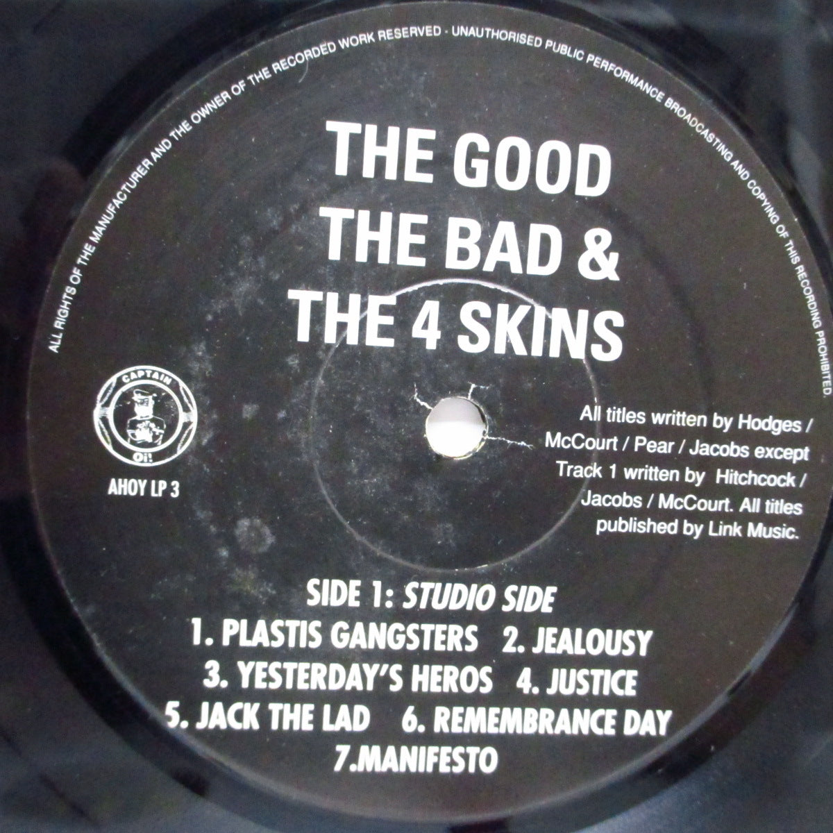 4 SKINS, THE (ザ・フォー・スキンズ) - The Good, The Bad & The 4 Skins (UK '96 再発「黒盤」LP+インサート/AHOY LP 3)'82年ファースト!