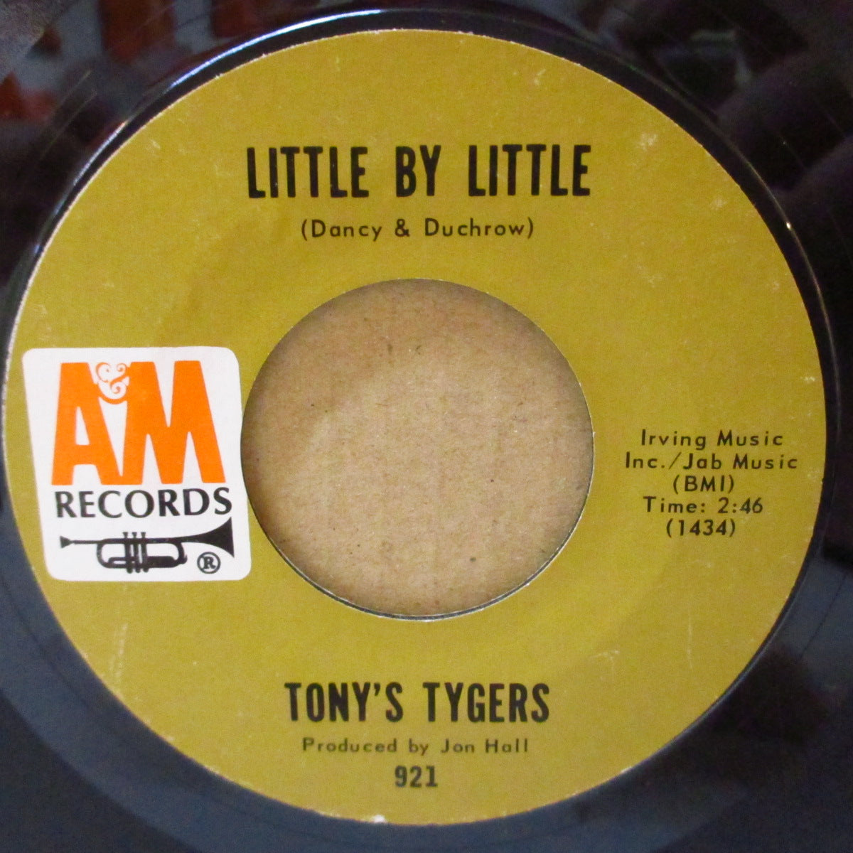 TONY'S TYGERS (トニーズ・タイガース) - Little By Little (US '68 A&M社再発 7インチ)美メロ・ポップ・ナンバー!