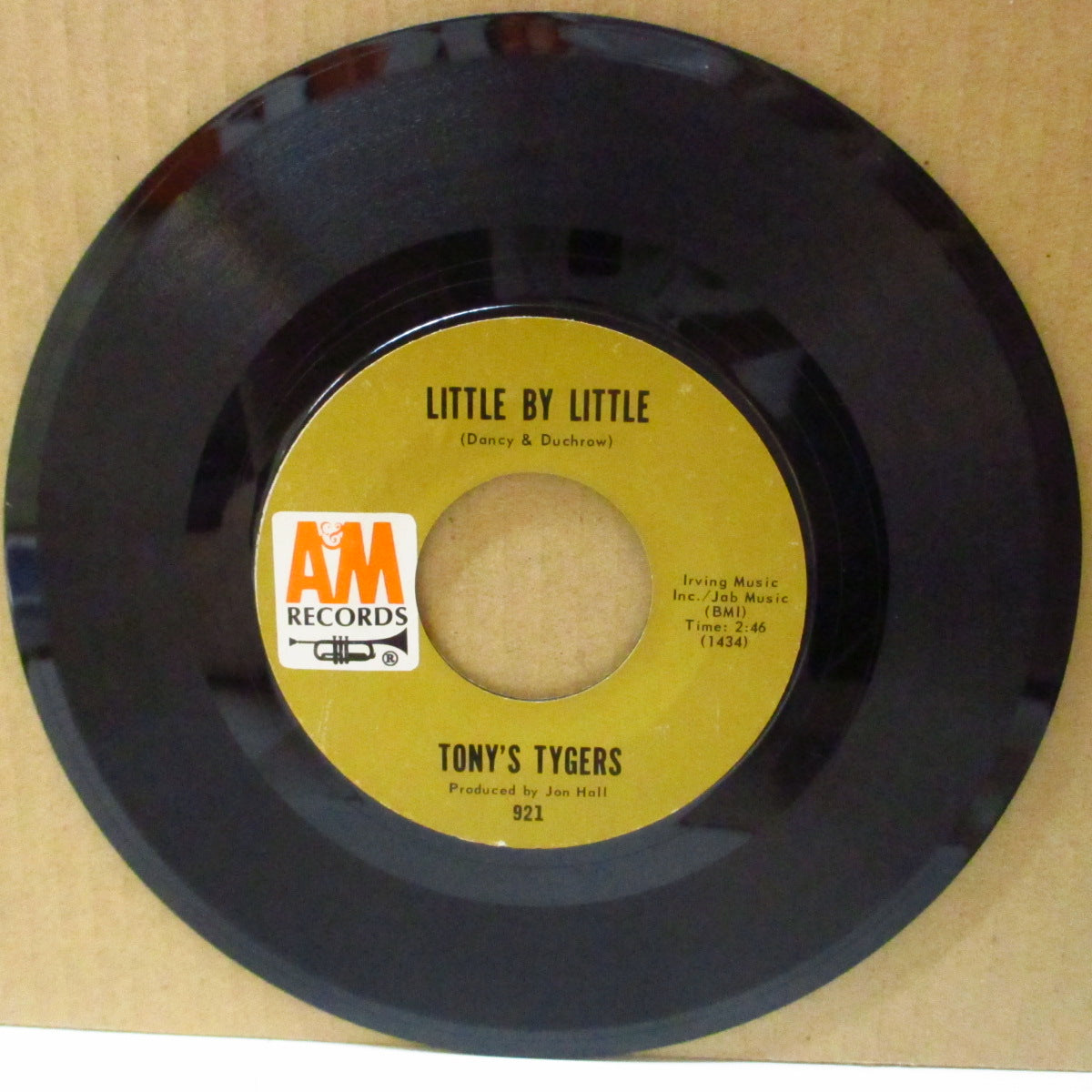 TONY'S TYGERS (トニーズ・タイガース) - Little By Little (US '68 A&M社再発 7インチ)美メロ・ポップ・ナンバー!